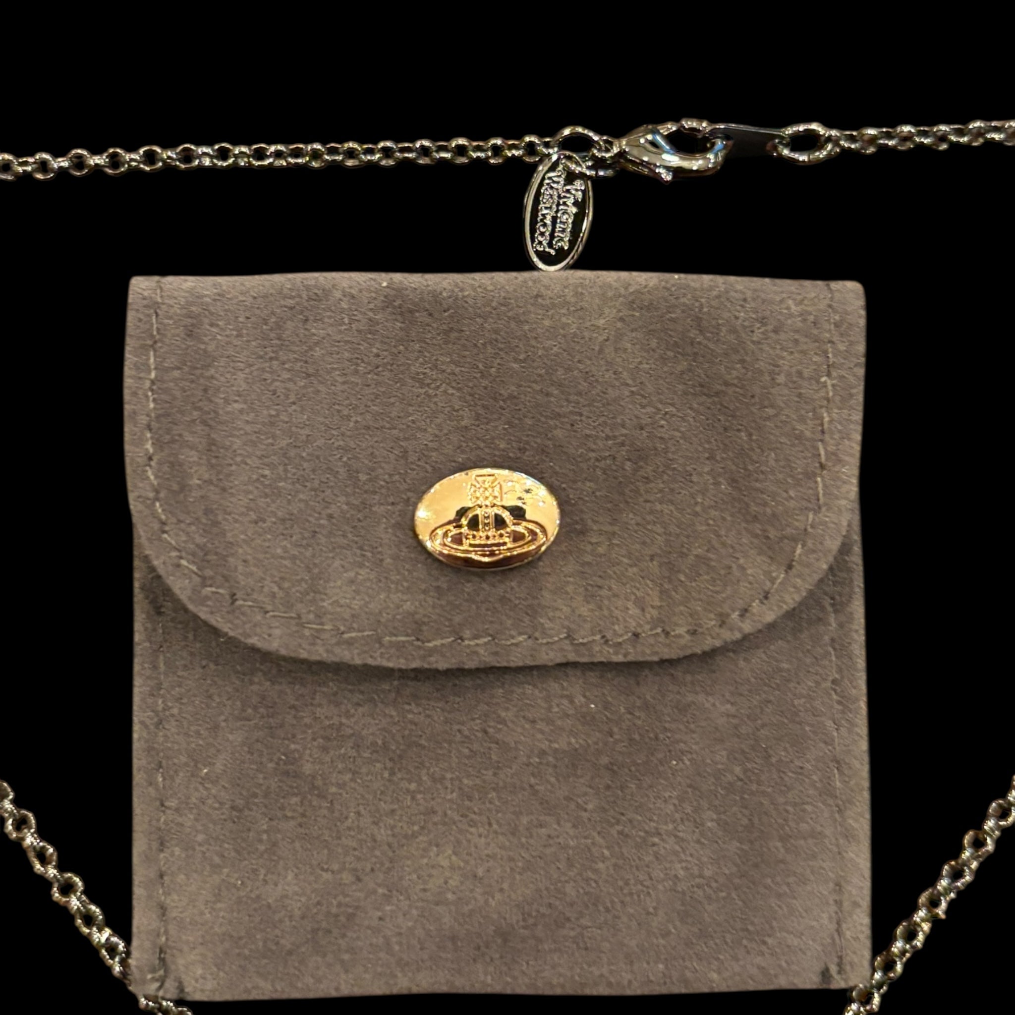 Vivienne Westwood Black Rhinestone Skull Necklace