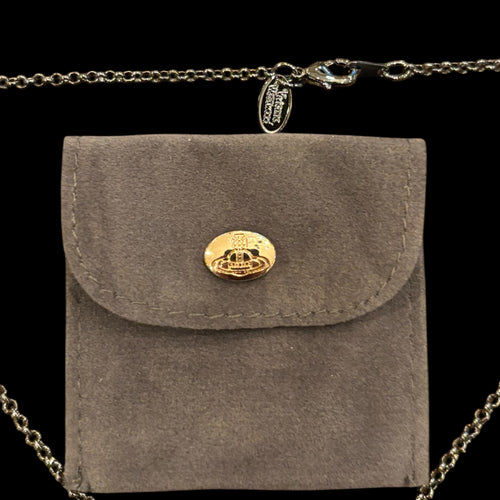 Vivienne Westwood Black Rhinestone Skull Necklace