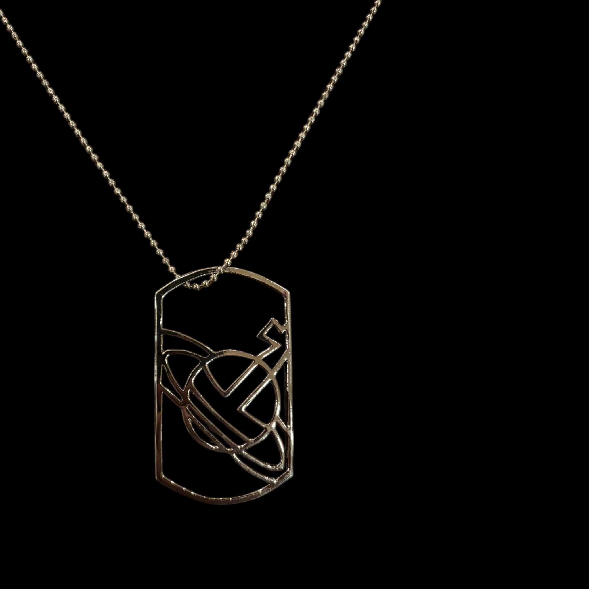 Vivienne Westwood Outline Orb Dog Tag Necklace