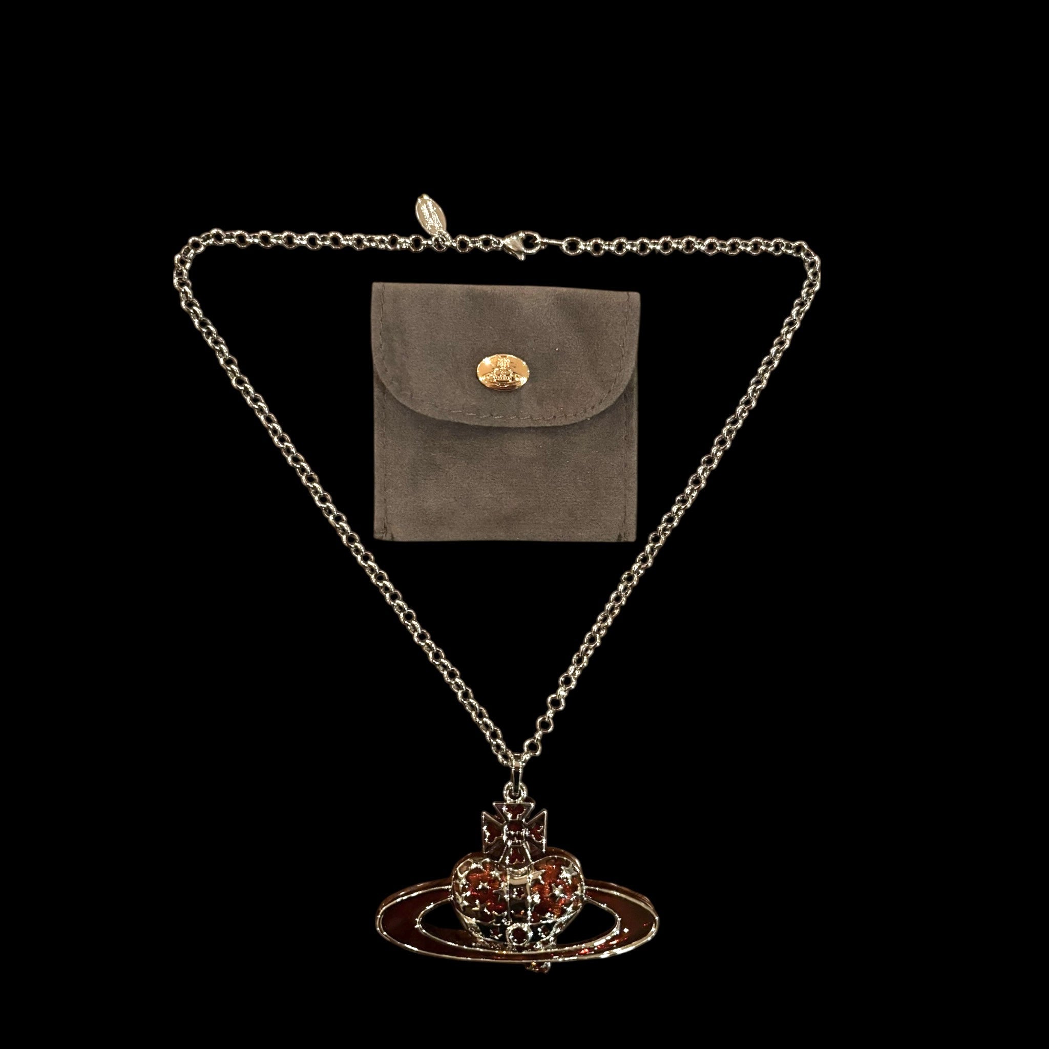 Vivienne Westwood Dark Red Heart Necklace