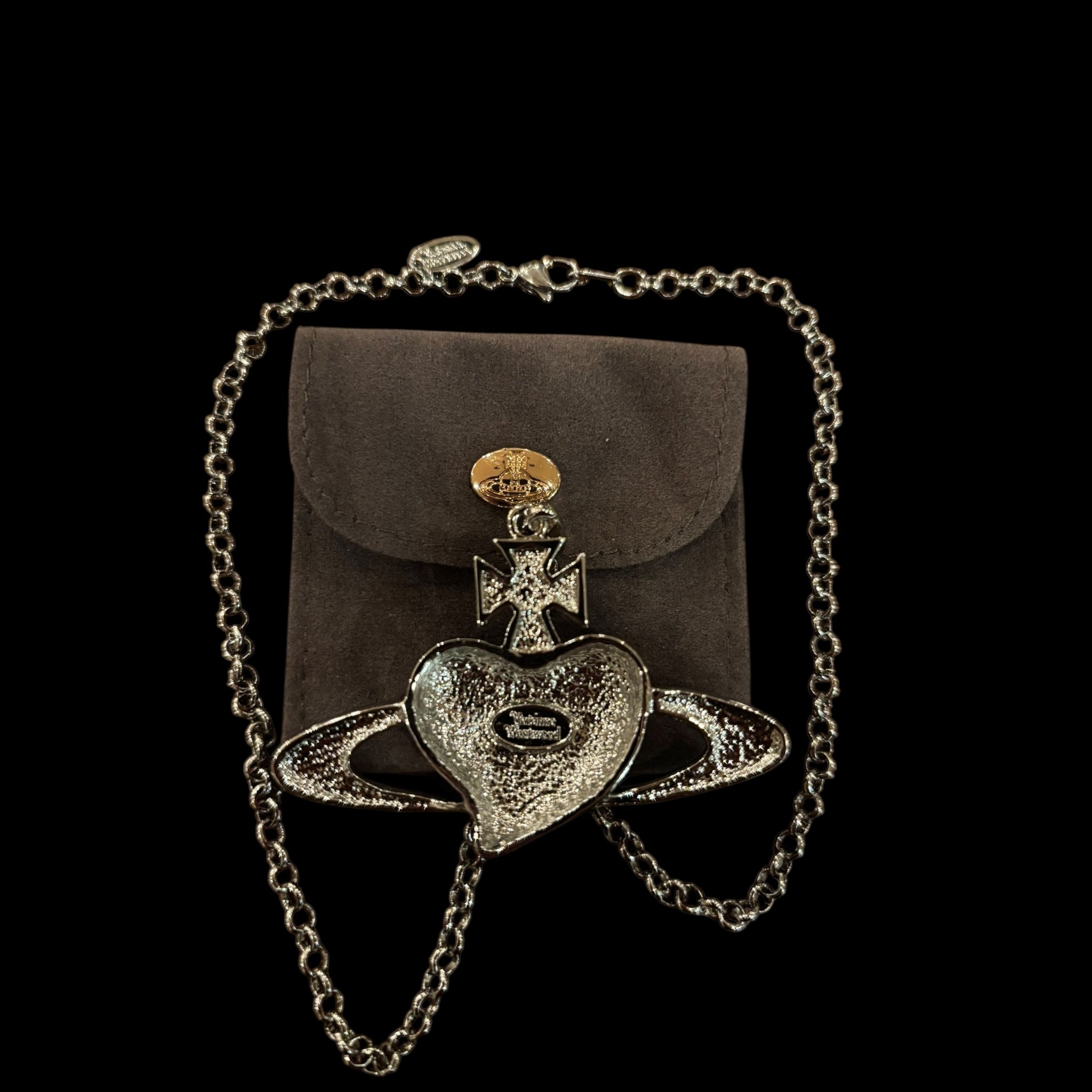 Vivienne Westwood Dark Red Heart Necklace