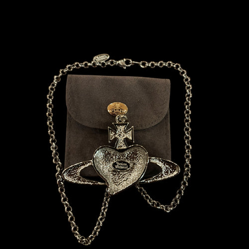 Vivienne Westwood Dark Red Heart Necklace